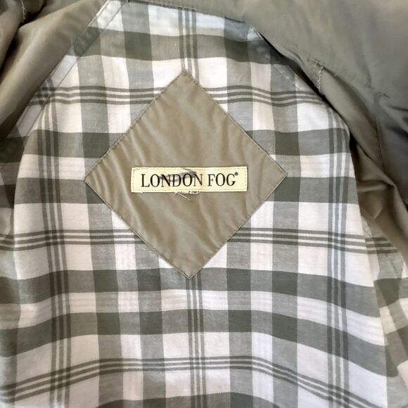 LONDON FOG Womens Size S Khaki Cotton Utility Jacket Lightweight Detachable Hood - Picture 8 of 11